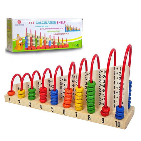 Wooden Abacus Calculation Shelf