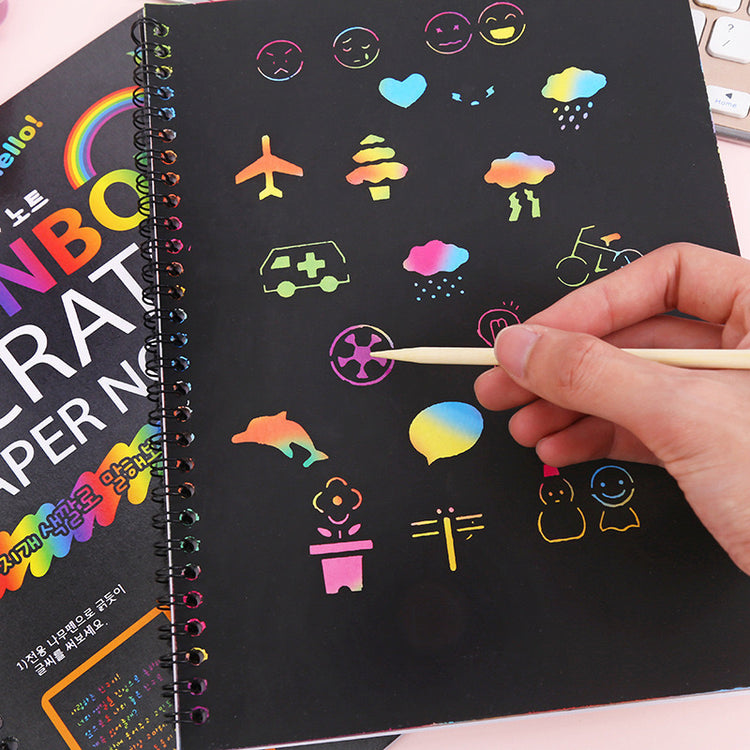 Magic Rainbow Scratch Paper Book