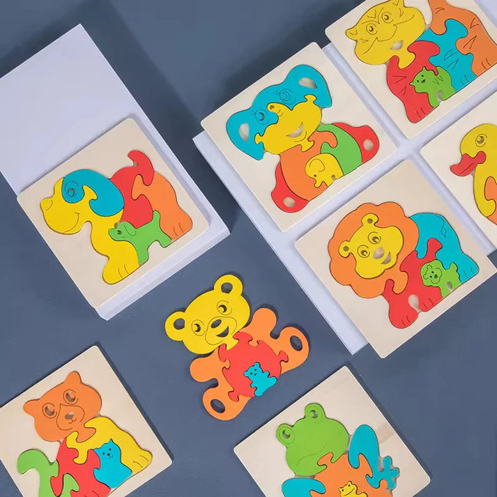 Wooden Animal 3D Jigsaw Puzzle