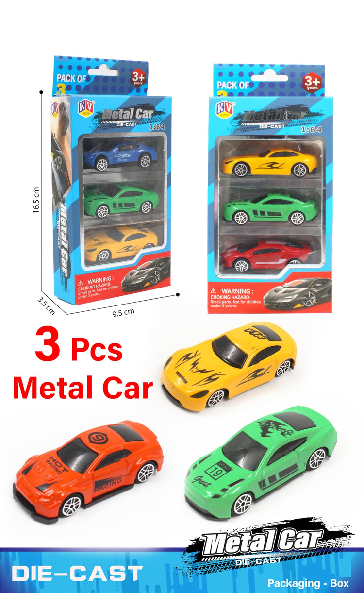 3 Pcs Diecast Metal cars set