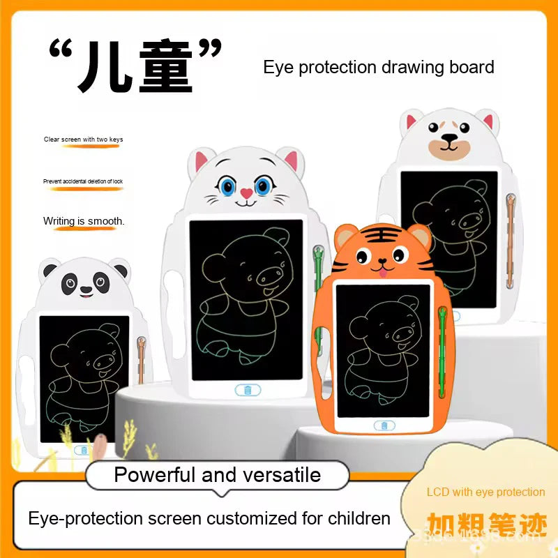 Cute Animal Design 9-Inch LCD Writing Tablet Multi Colour Screen