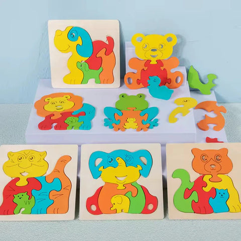 Wooden Animal 3D Jigsaw Puzzle