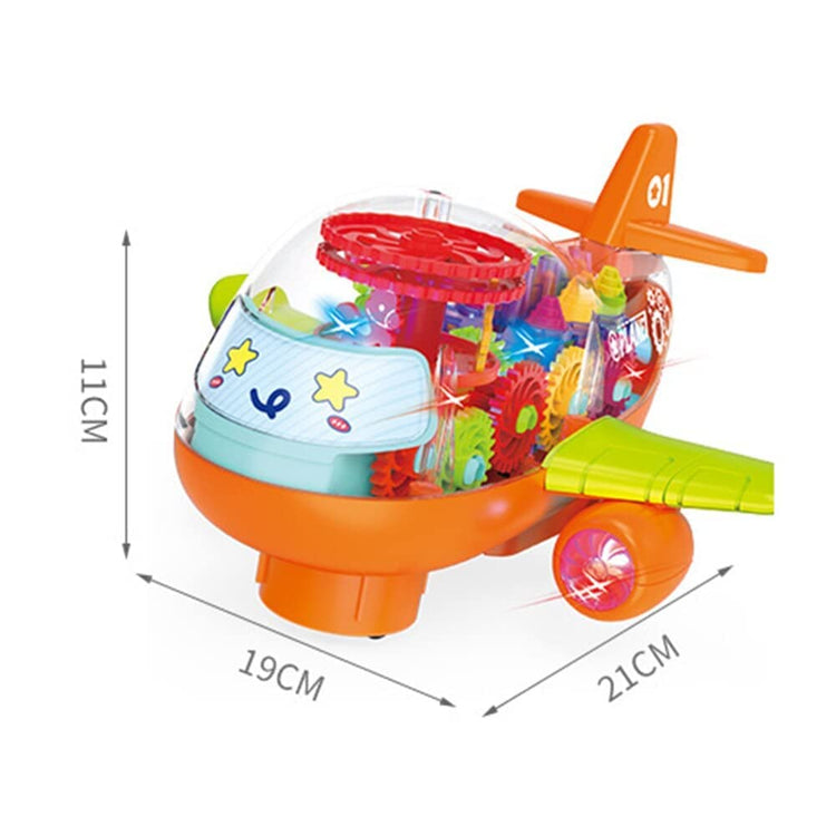 Transparent Gear Plane With Wide Wings