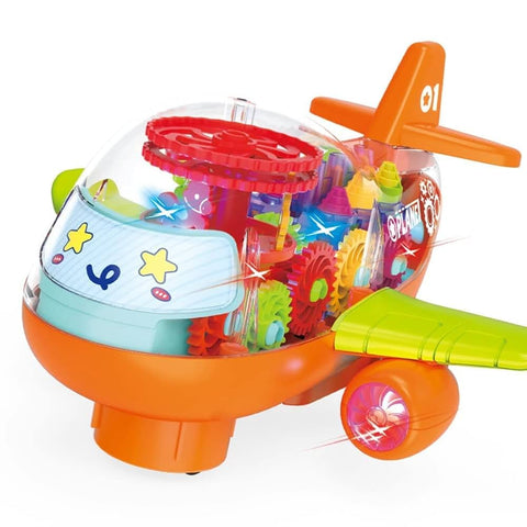 Transparent Gear Plane With Wide Wings