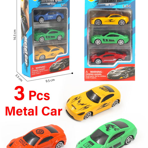 3 Pcs Diecast Metal cars set