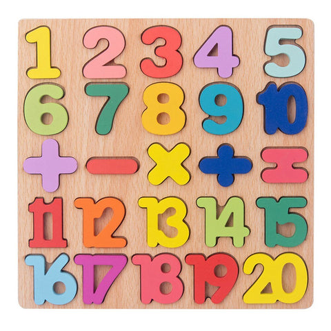 Wooden Counting Board Puzzle