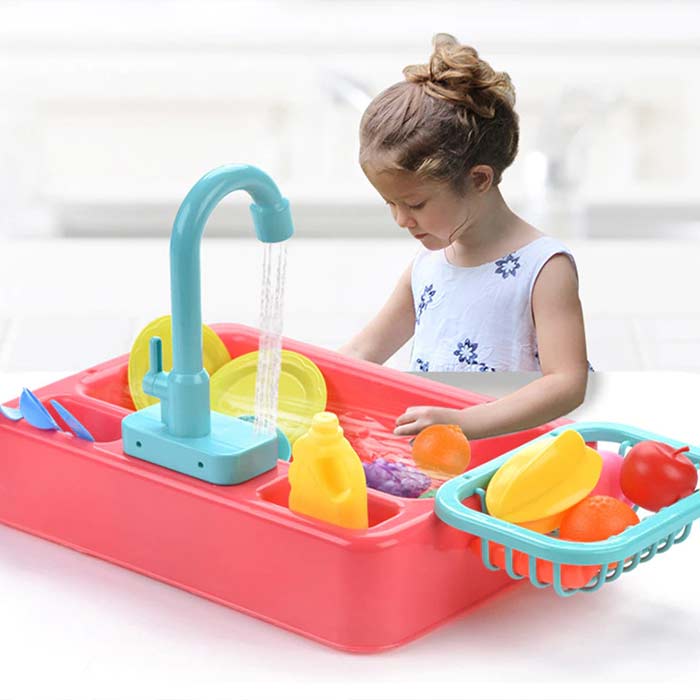 Kids Electric Kitchen Sink Toy