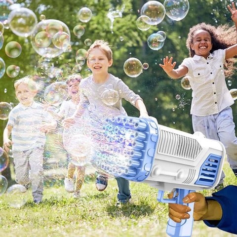 36-Hole Bubble Gun Bazooka for Kids Colourful Bubbles Maker