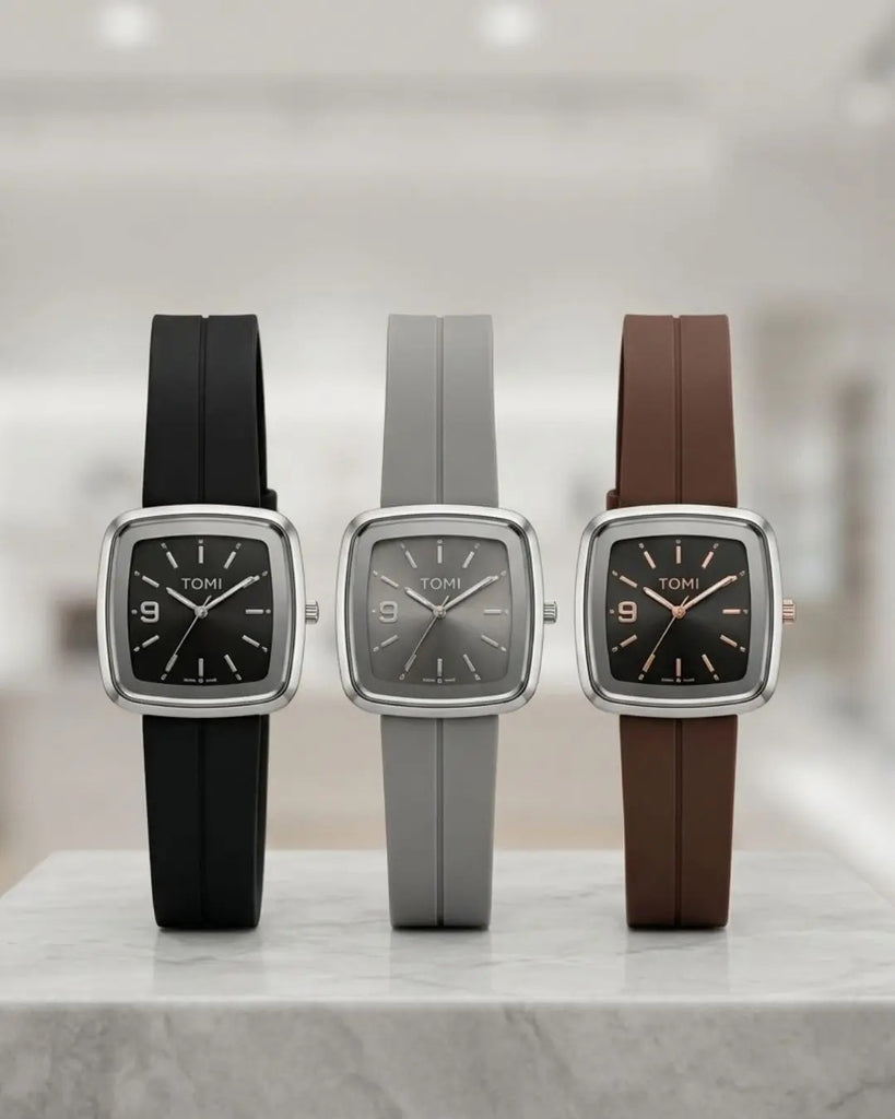 TOMI Square Watch | Silicone Strap with Magnetic Lock | Free Delivery