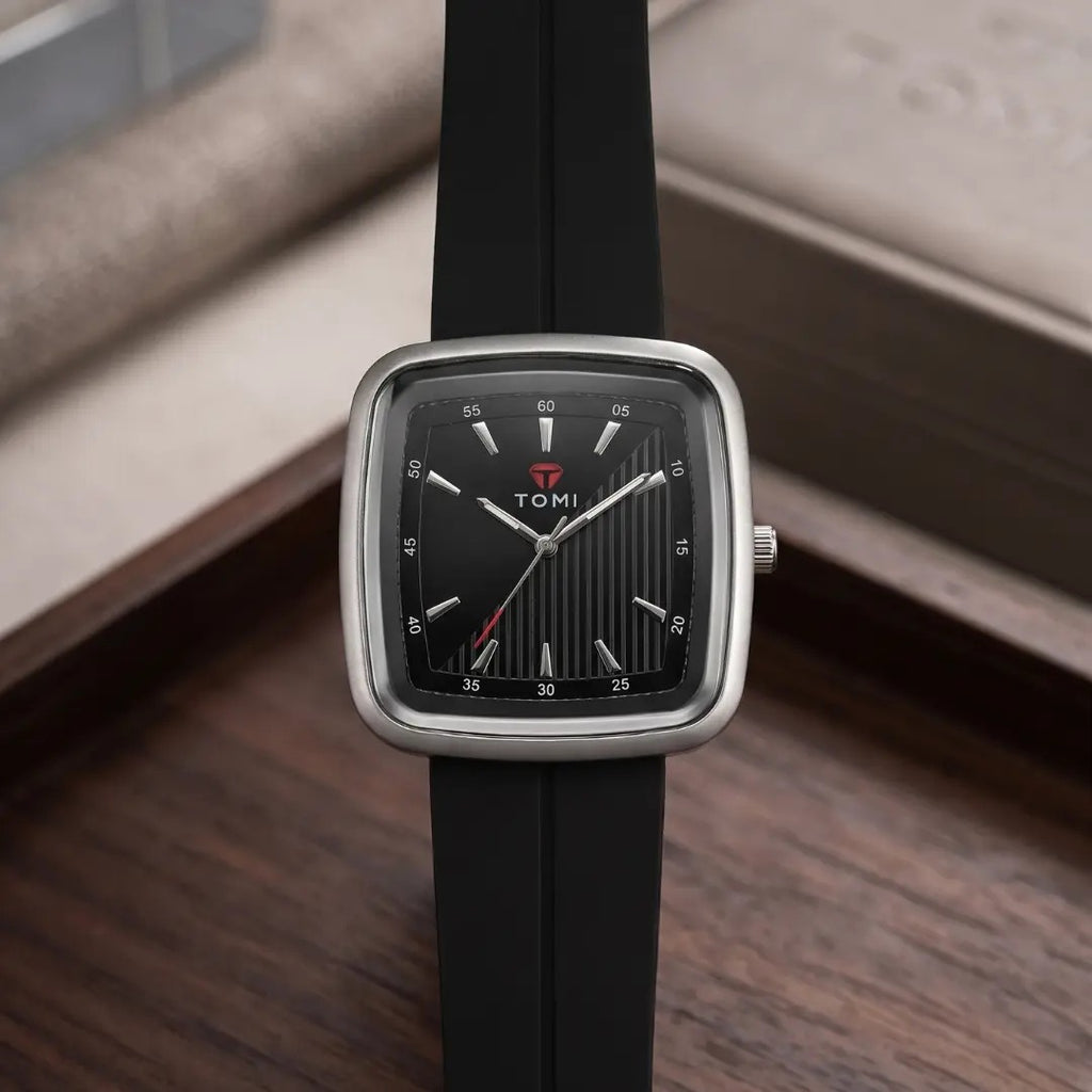 TOMI Square Watch | Silicone Strap with Magnetic Lock | Free Delivery