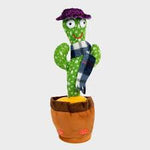 Dancing Cactus Toy Winter Style with Hat and Muffler