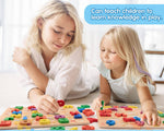 Wooden ABC Puzzle Set with Shapes for Kids – 3D Alphabet Learning Board