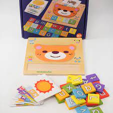 Wooden Spelling Game Toy – Educational Alphabet & Number Puzzle for Kids