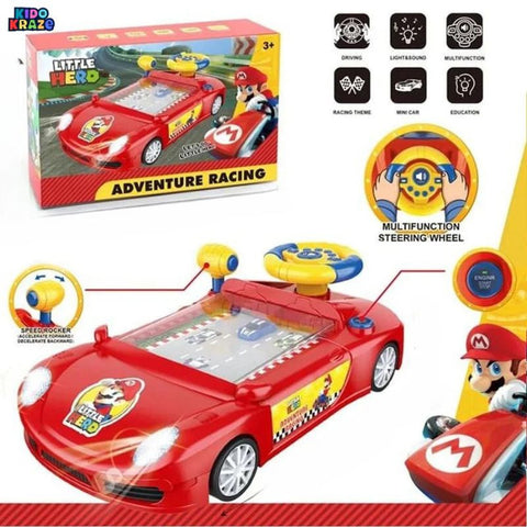 Super Mario Adventure Steering Wheel Car Game