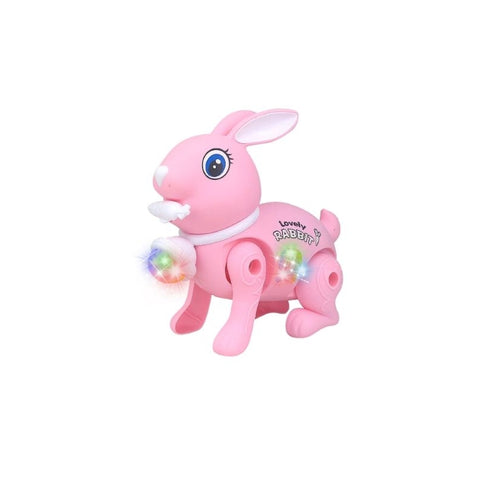 Electric Bunny Rabbit Walking Toy with Lights and Music