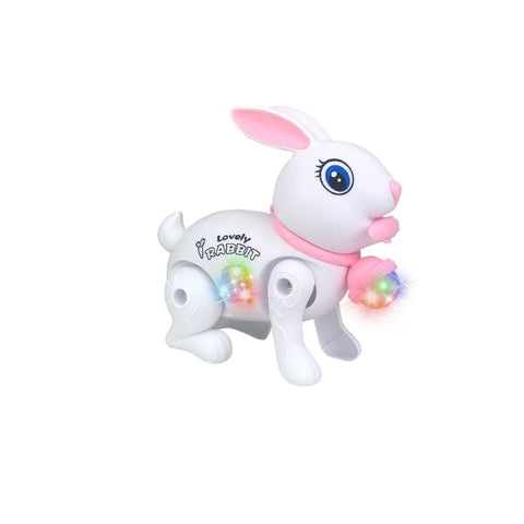 Electric Bunny Rabbit Walking Toy with Lights and Music