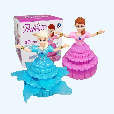 Rotating Princess Doll with Music; 3D Lights – Dancing Angel Toy for Girls